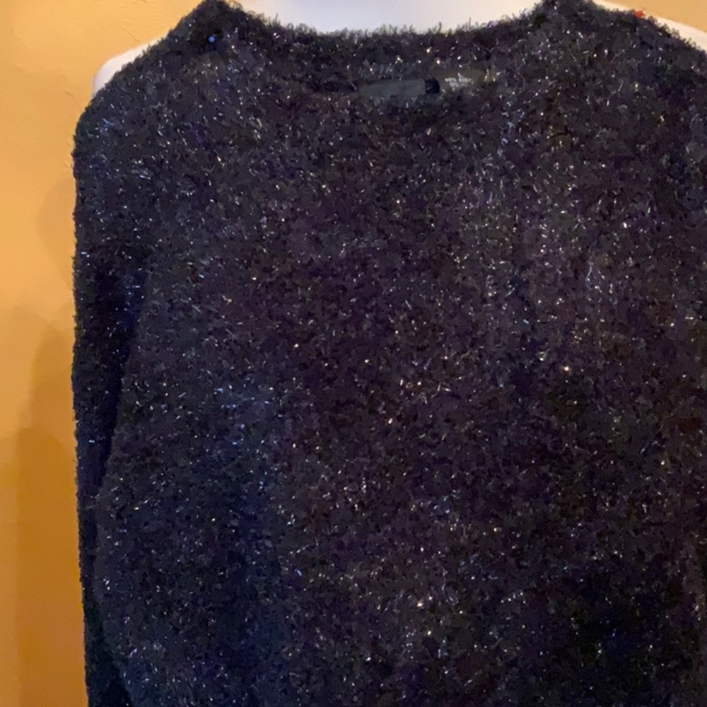 Xhilaration fuzzy silver top